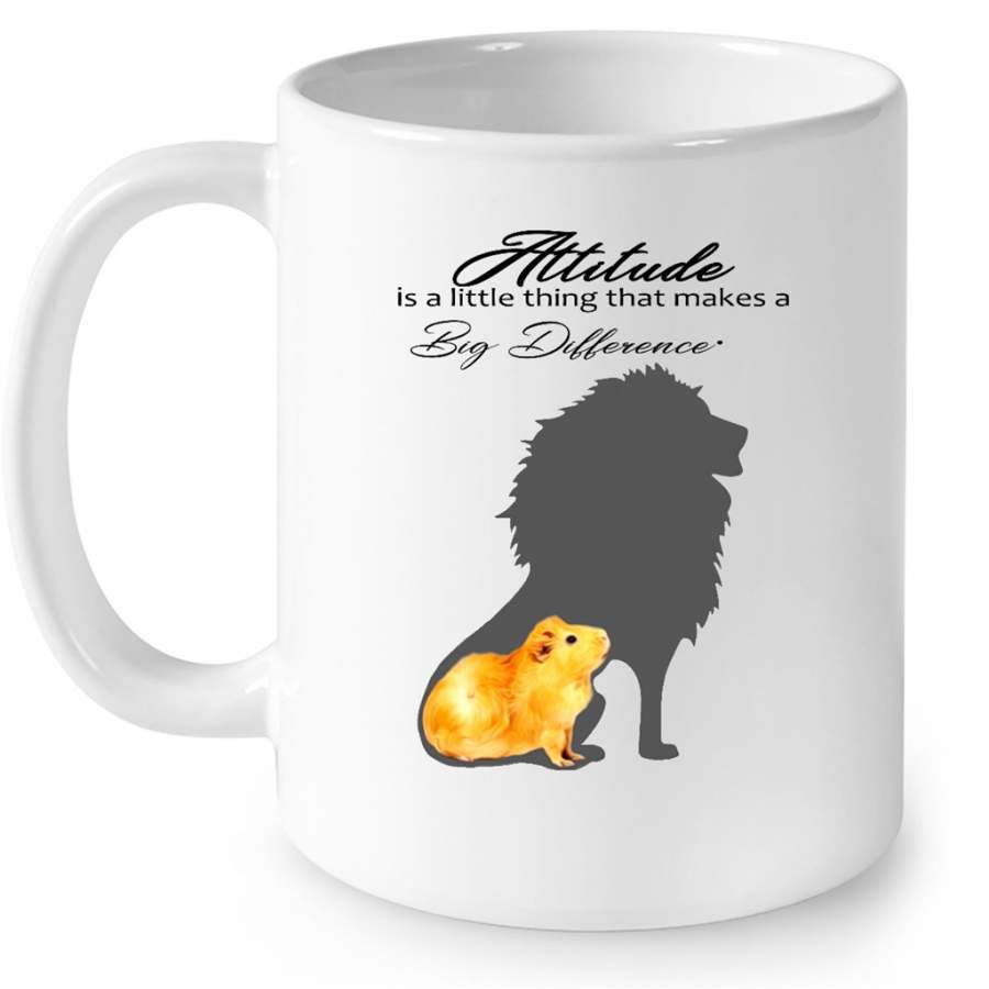 Rabbit, Attitude Is A Little Thing That Makes A Big Difference W – Full-Wrap Coffee White Mug