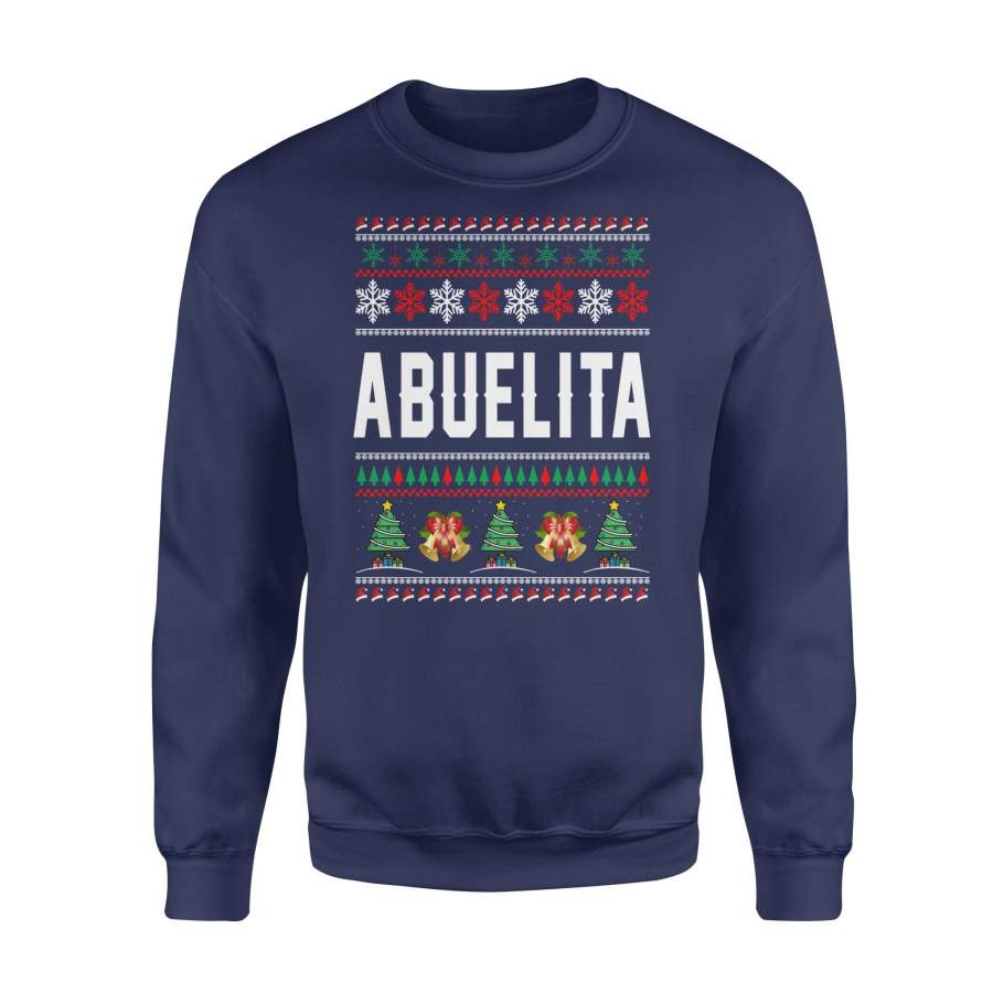Abuelita Ugly Christmas Family Jingle Bells Hat Snowflakes Christmas Tree Holiday Christmas X-Mas Sweatshirt T Shirt Christmas Gift Ideas