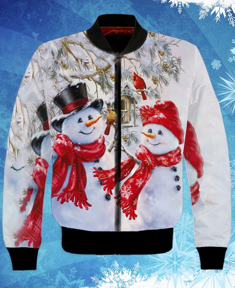 Snowman Exclusive 3D Shirt For Christmas Holiday 3D Bomber