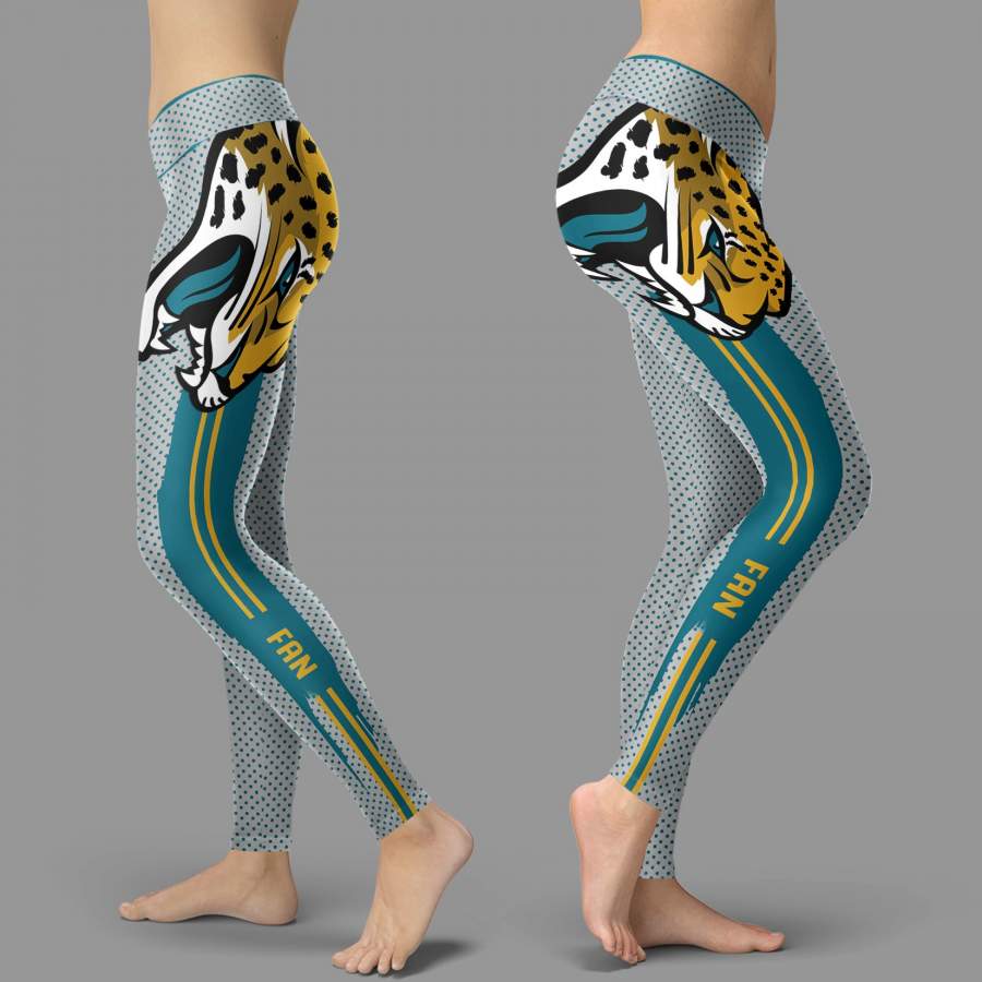 Charming Lovely Little Dots Along Body Jacksonville Jaguars Leggings