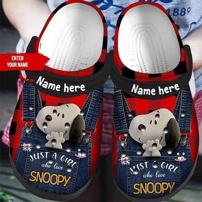 Personalised Just A Girl Who Love Snoopy For Snoopy Lovers Rubber Clogs Clogband Clogs Comfy Footwea