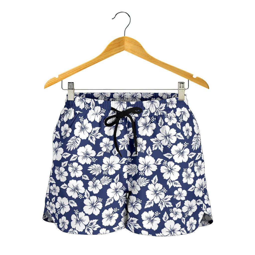 Hibiscus Blue Hawaii Flower Style Women Shorts Ha23711