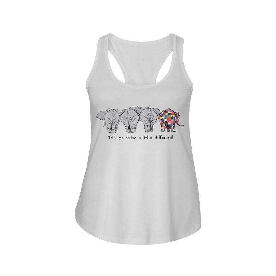 Its Ok To Be Different Elephant Limited Classic T-Shirt Ladies Flowy Tank