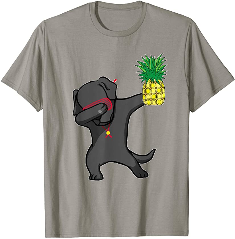 Dabbing Labrador Puppy Dog Pineapple Aloha Hawaiian Gift T-Shirt