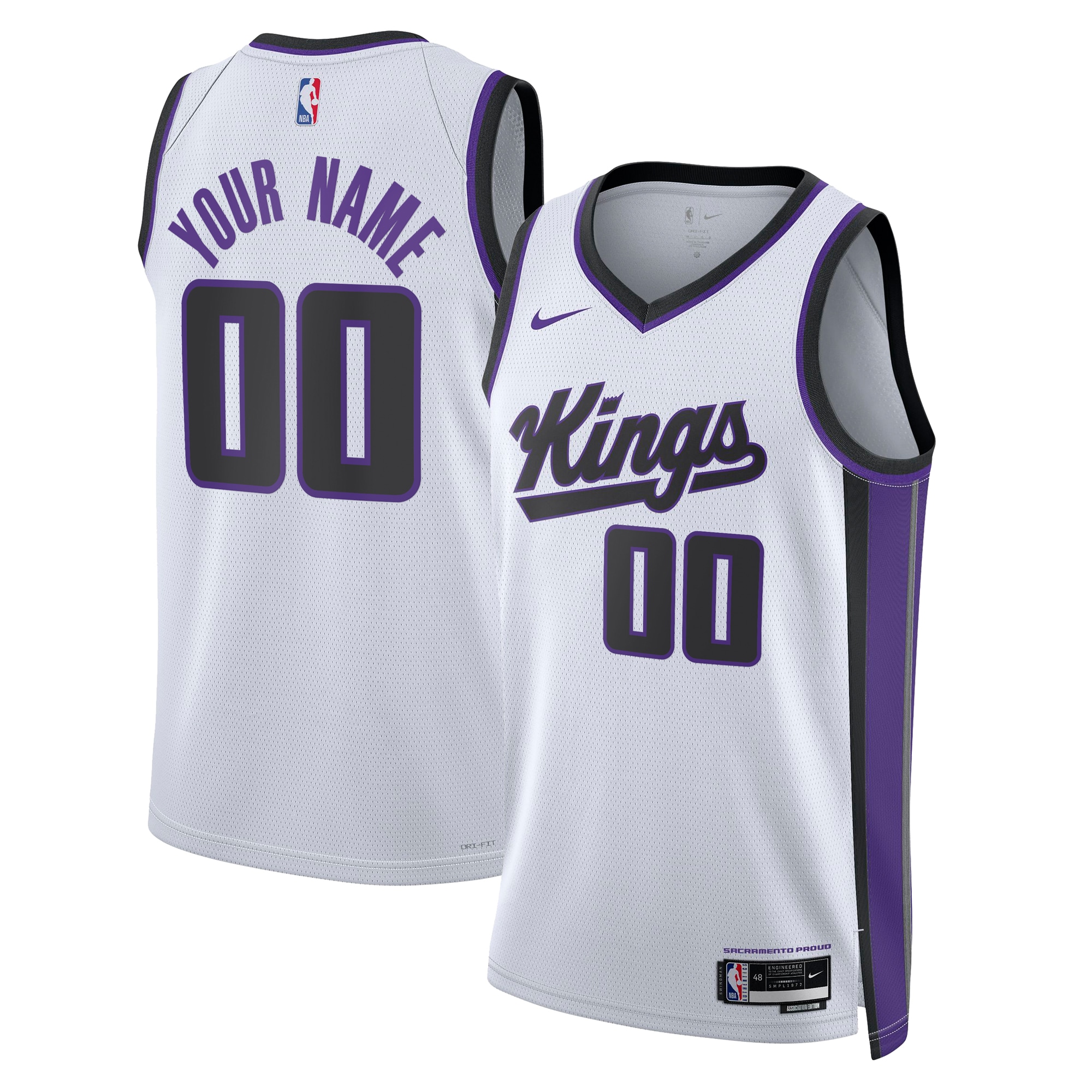 Sacramento Kings Unisex Swingman Custom Jersey – Association Edition – White