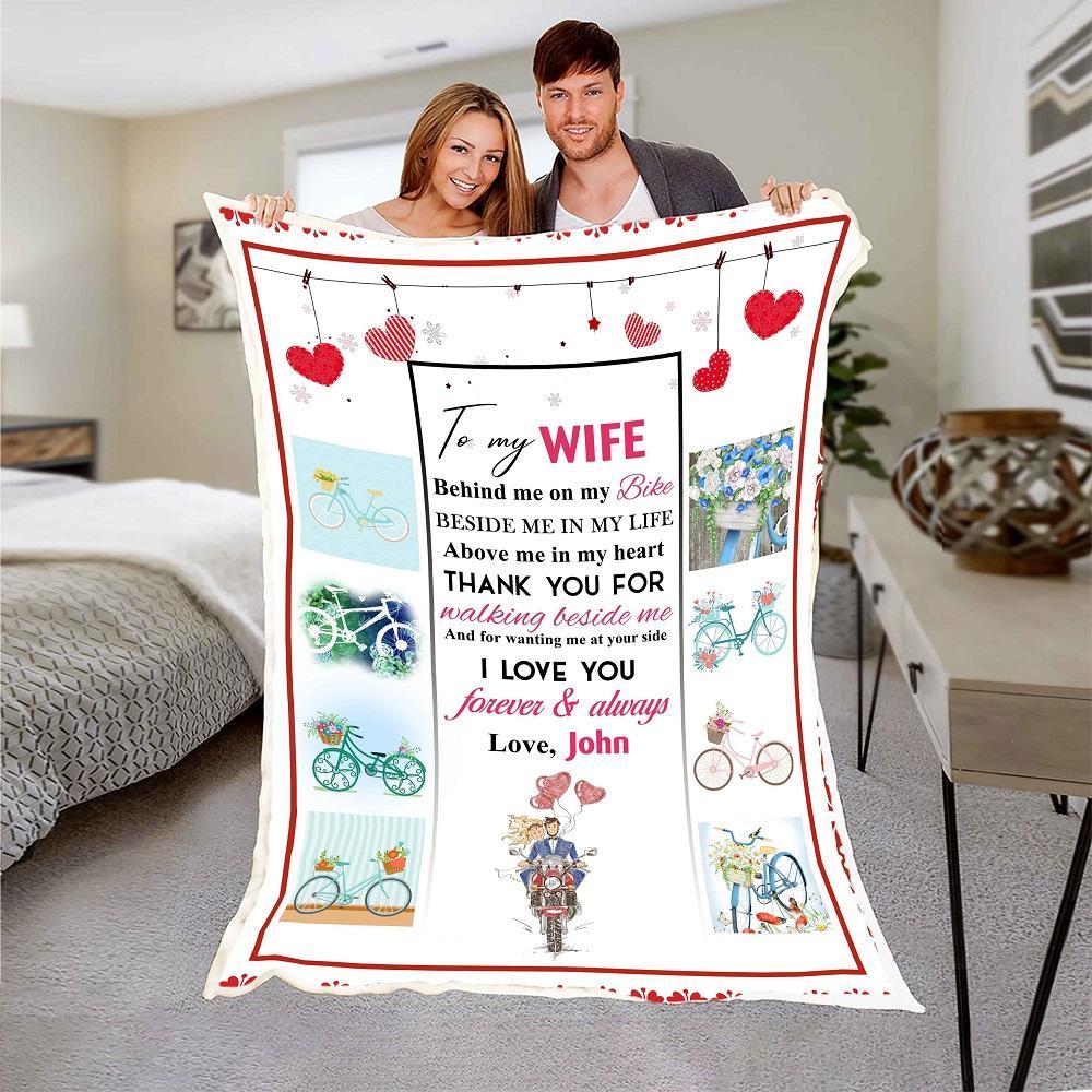 To My Wife Thank You For Making Beside Me Customized Blanket