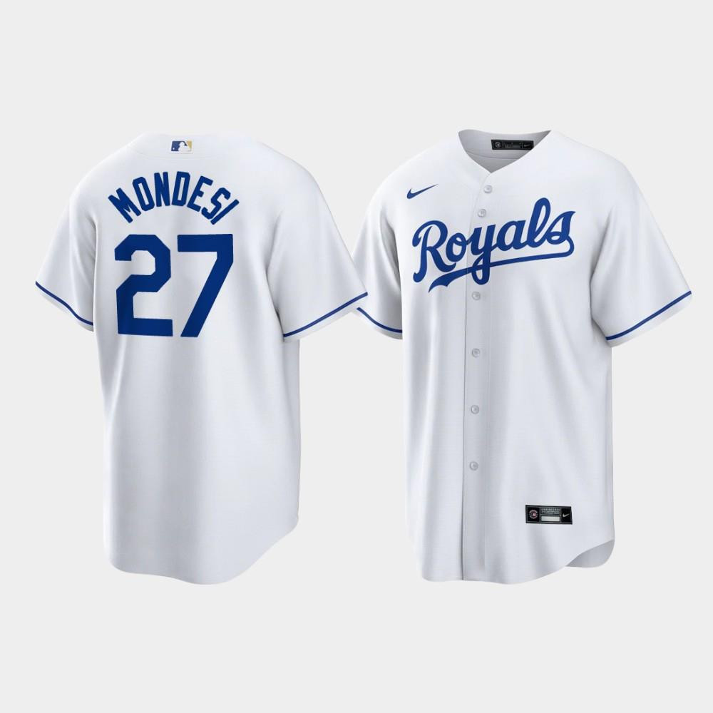 Adalberto Mondesi 27 Kansas City Royals White Home Player Jersey