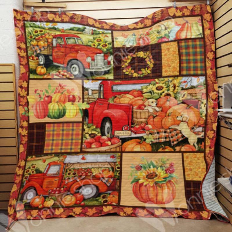 Fall Red Truck Blanket OCT1801 78O53