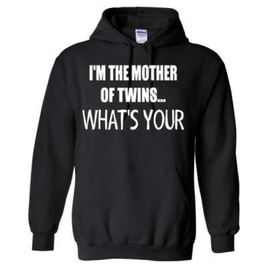 AGR I Am The Mother Of Twins Whats Your Superpower – Heavy Blend™ Hooded Sweatshirt