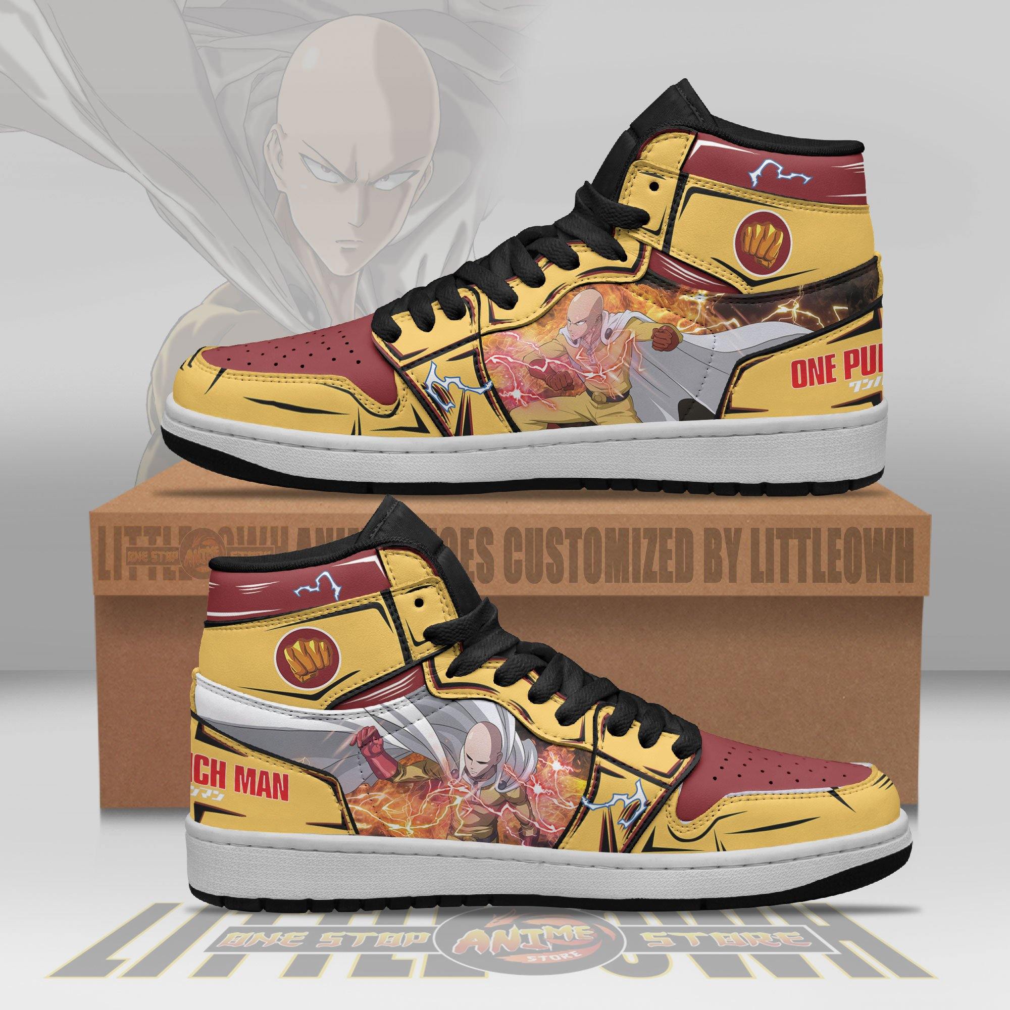 Saitama Sneakers Custom One Punch Man Anime Shoes