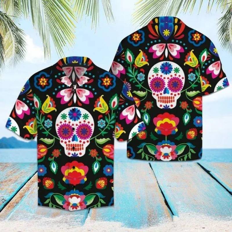 Amazing Sugar Skull Hawaiian Shirt HW1342