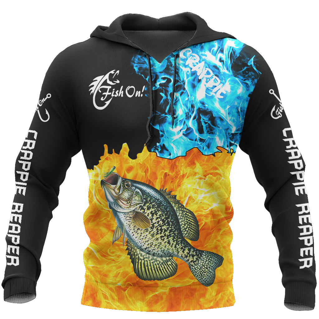 Fish reaper – Crappie on fire all over printed shirts for men and women