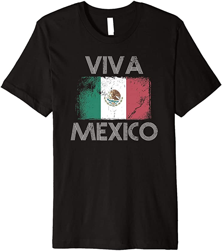 VIVA MEXICO Long Live Mexico in Spanish Vintage Mexican Flag Premium T-Shirt