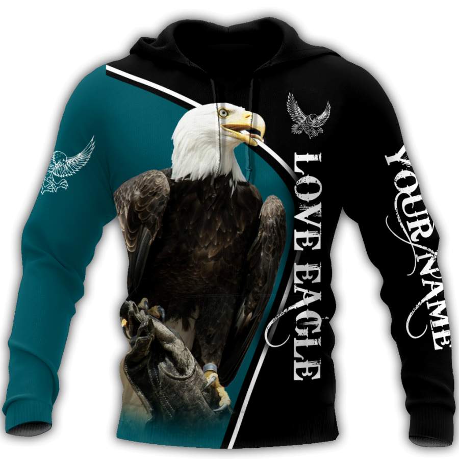 Custom Name Eagle 3D All Over Printed Shirts For Men and Women