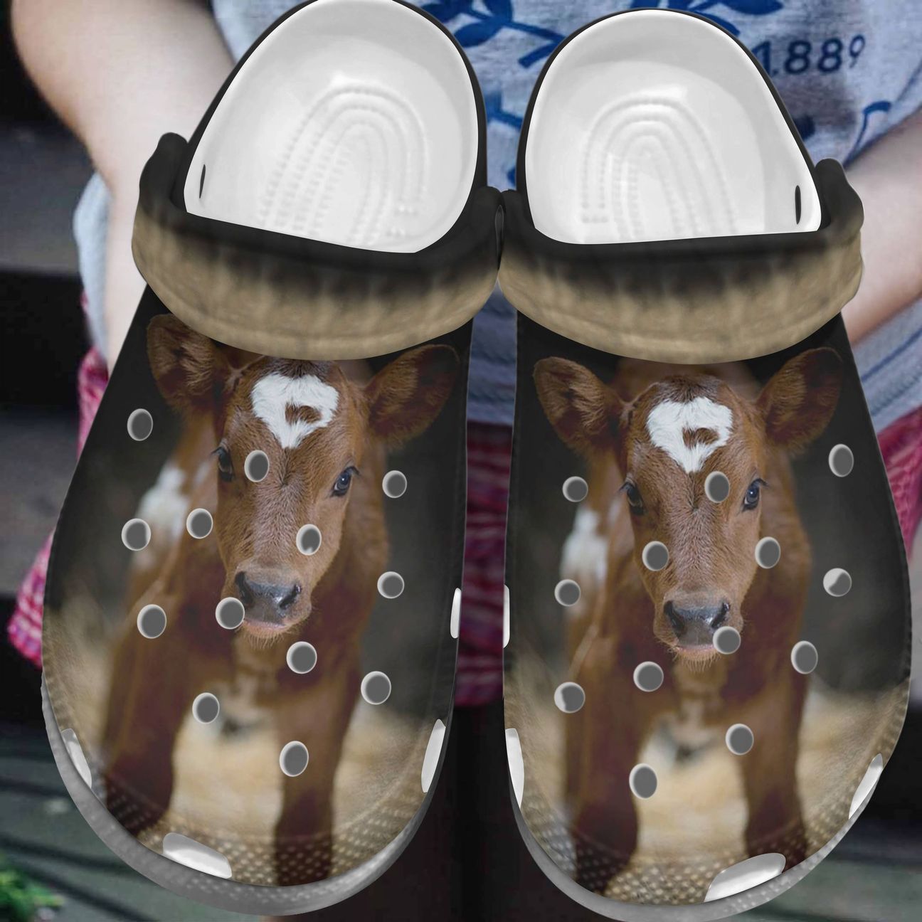 Cow Personalized Clog, Custom Name, Text, Color, Number Fashion Style For Women, Men, Kid, Print 3D Baby Cow