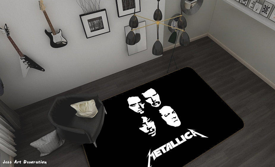 3D Metallica Rock Band Non-Slip Rug Mat 127