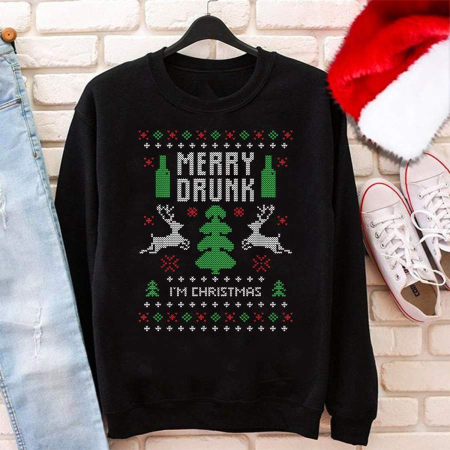 Ugly christmas sweater alkohol saufen besoffen weihnachten sweater