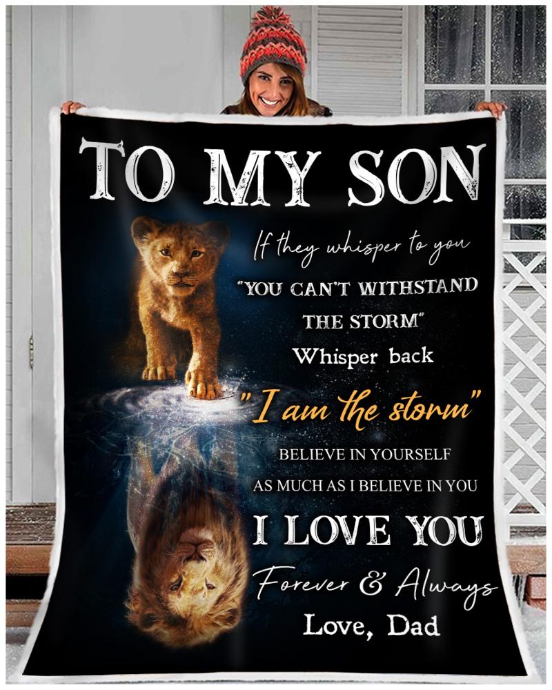 Animal The Storm Dad To Son Lion Blanket