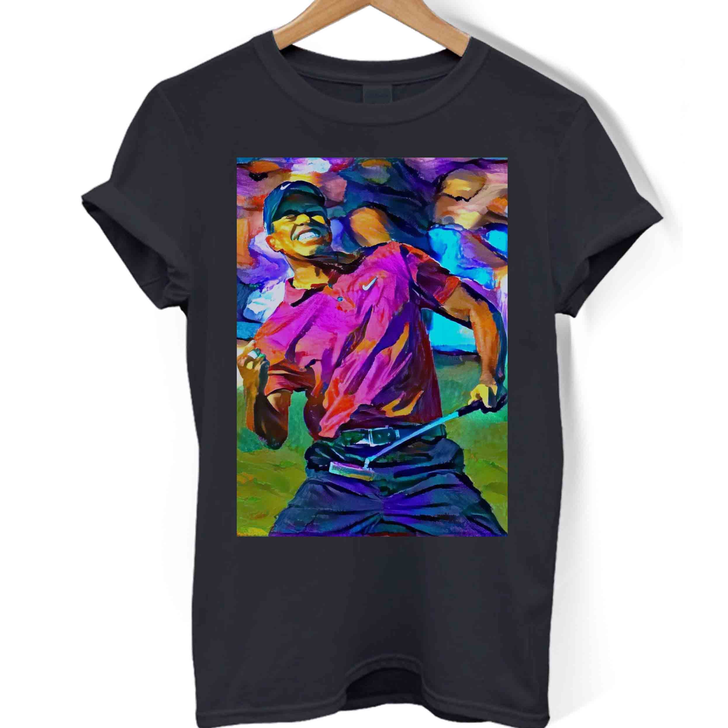 Tiger Woods Smile Art Women T-Shirt