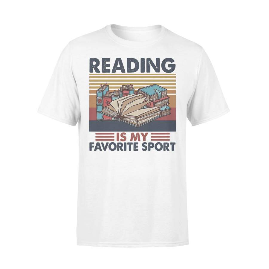 Reading Books Is My Favorite Sport Vintage Retro T-shirt