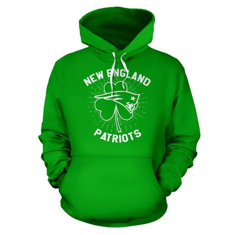 New England Patriots  ST Patrick’s Day Hoodie