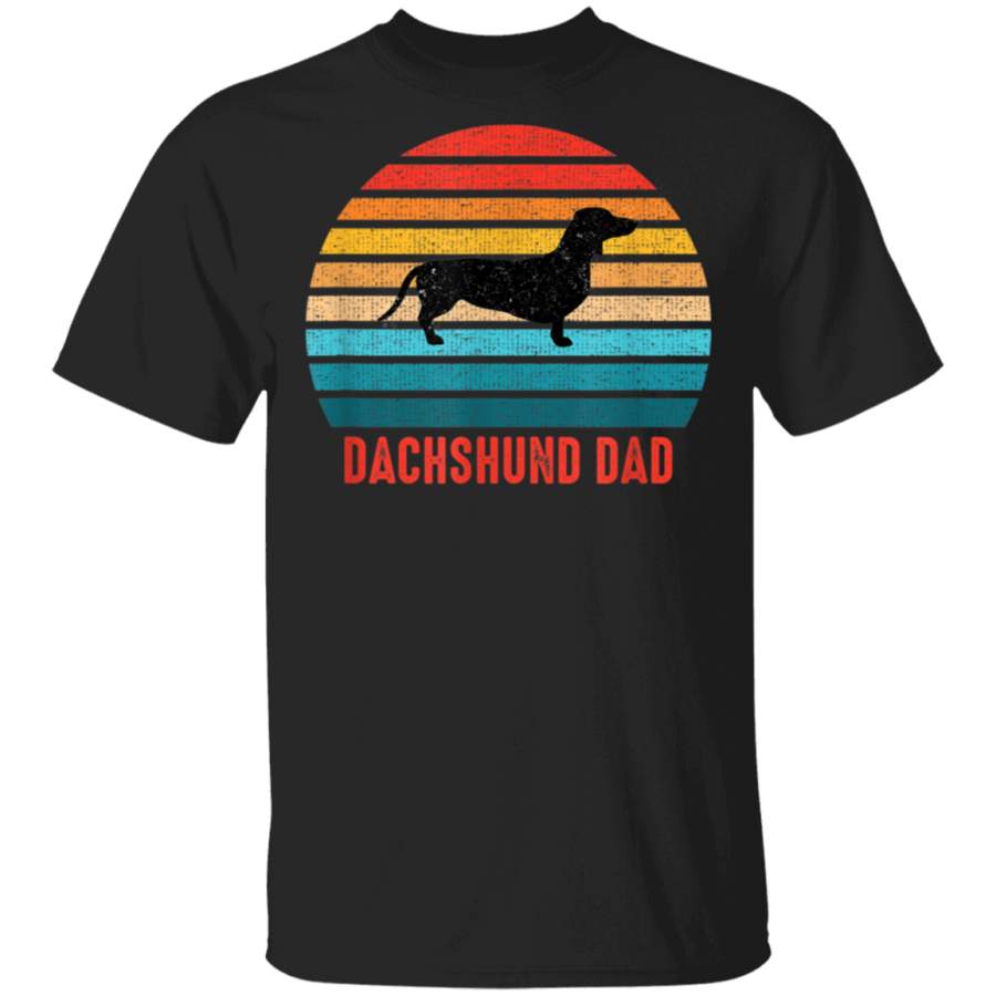 Vintage Weenie Dad Mens Dachshund Retro Gift TShirt