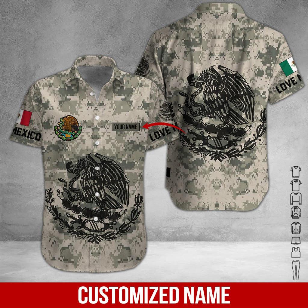 Mexican Army Custom Name Hawaii Shirt For Men Women Ha42331