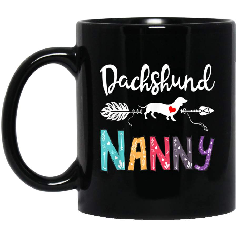 Vintage Dachshund Nanny Outfits Dog Mom Grandma Gifts Weenie Mug