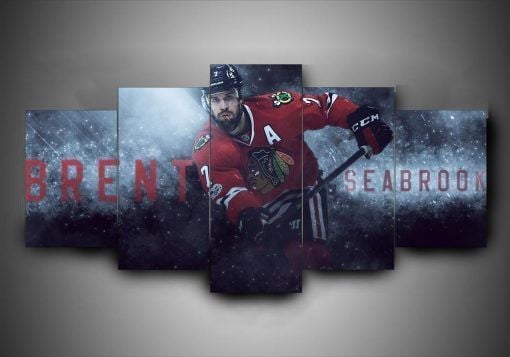 Chicago Blackhawks Brent Seabrook Sport 5 Panel Canvas Art Wall Decor