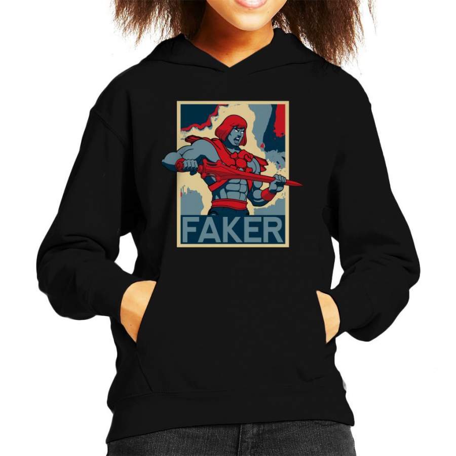 Faker He Man Political Poster Kid’s Hooded Sweatshirt