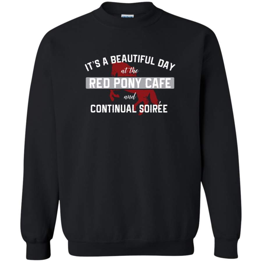 AGR Longmire Red Pony Cafe Crewneck Pullover Sweatshirt