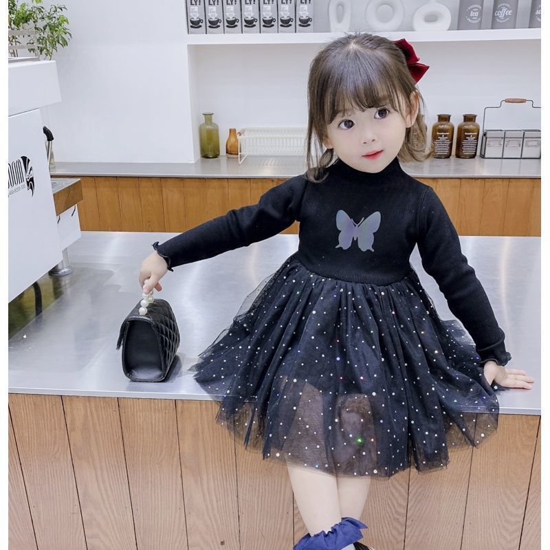 Autumn Winter Children Clothing Girls Flower Party Dresses Princess Tutu Kids Frozen Wedding Dress Elegant School Wear Elsa alx