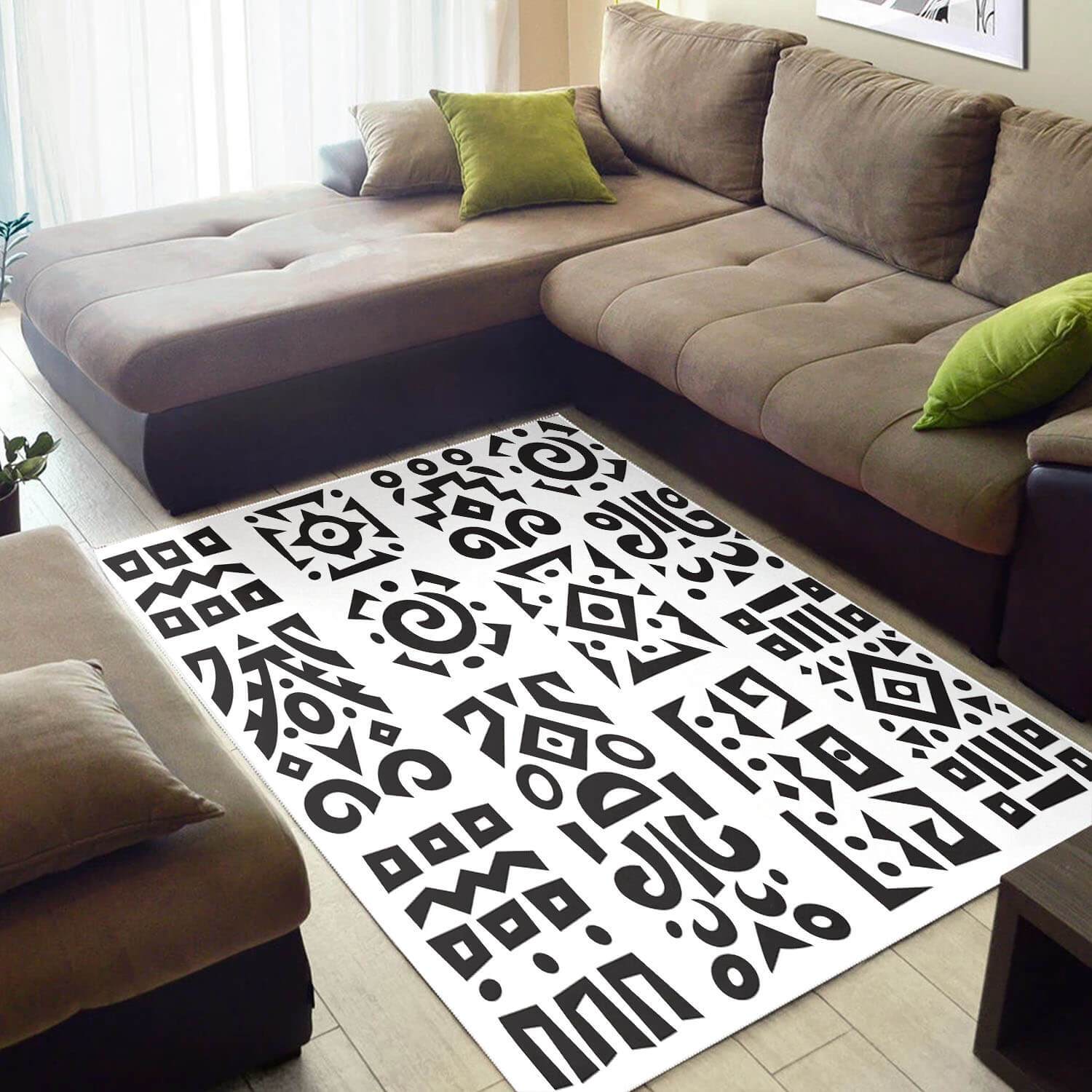 Modern African Area Rug Awesome Black History Month Afrocentric Pattern Art African Style Floor Rugs African House Decor WBG3459