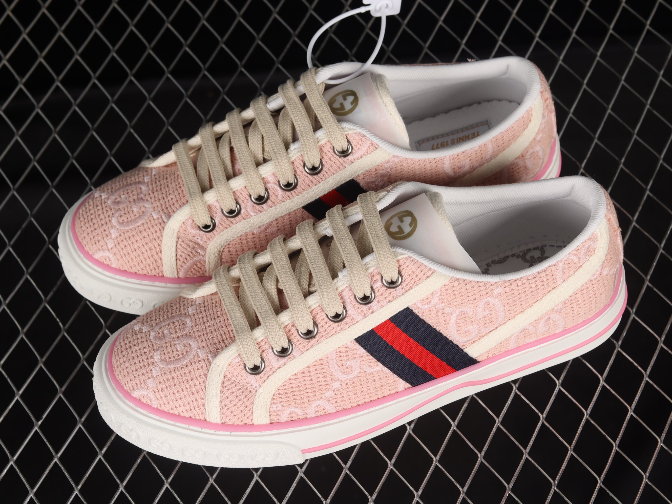 Gucci Tennis 1977 Pink Shoes Sneakers, Women SNK988742321