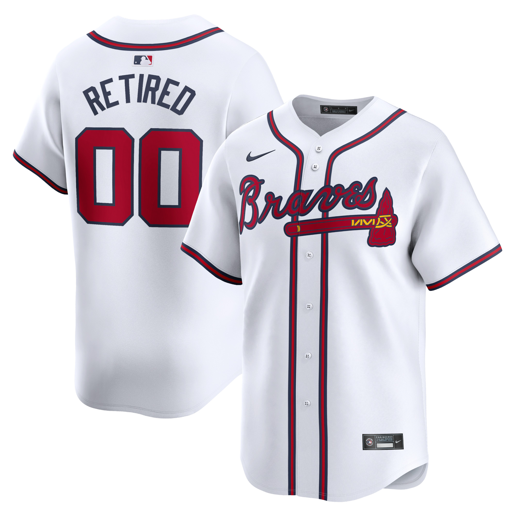 Atlanta Braves Home Limited Pick-A-Player Retired Roster Jersey – White