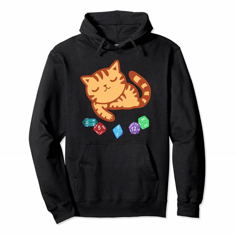 Kitty With Gaming Dice Cute DM Kitten Pullover Hoodie, T-Shirt, Sweatshirt, Tank Top, Racerback, Dolman