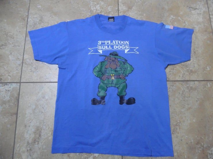 Vintage Military 3Rd Platoon Bull Dogs Shirt