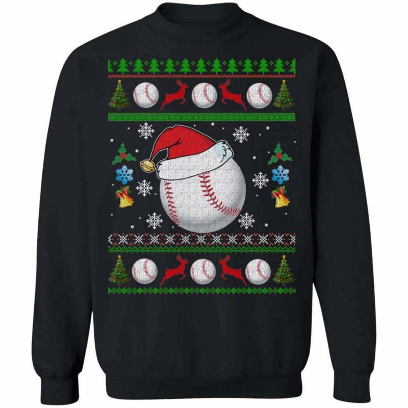 Baseball Ugly Sweater Style Sweatshirt Sport Christmas Shirt Funny Xmas Shirt MT10