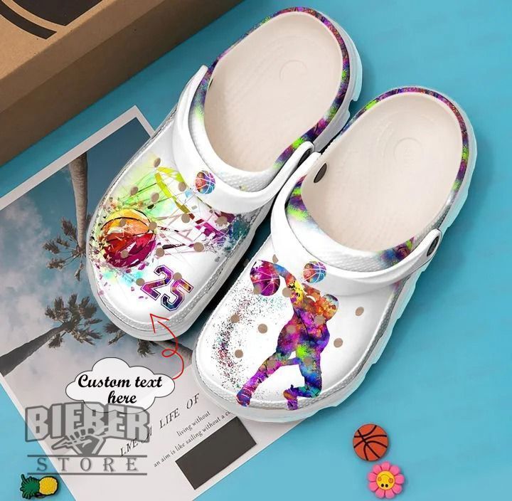 Basketball Personalized Colourful Sku 232 Crocss Clog Shoes