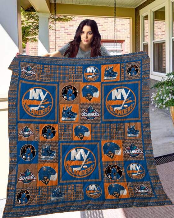 New York Islanders 3D Quilt Blanket, Fleece Blanket