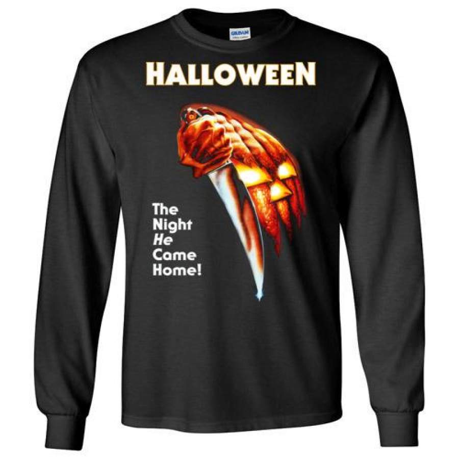 HALLOWEEN MICHAEL MYERS John Carpenter Classic Horror Movie,v12,Gildan Long Sleeve T-Shirt