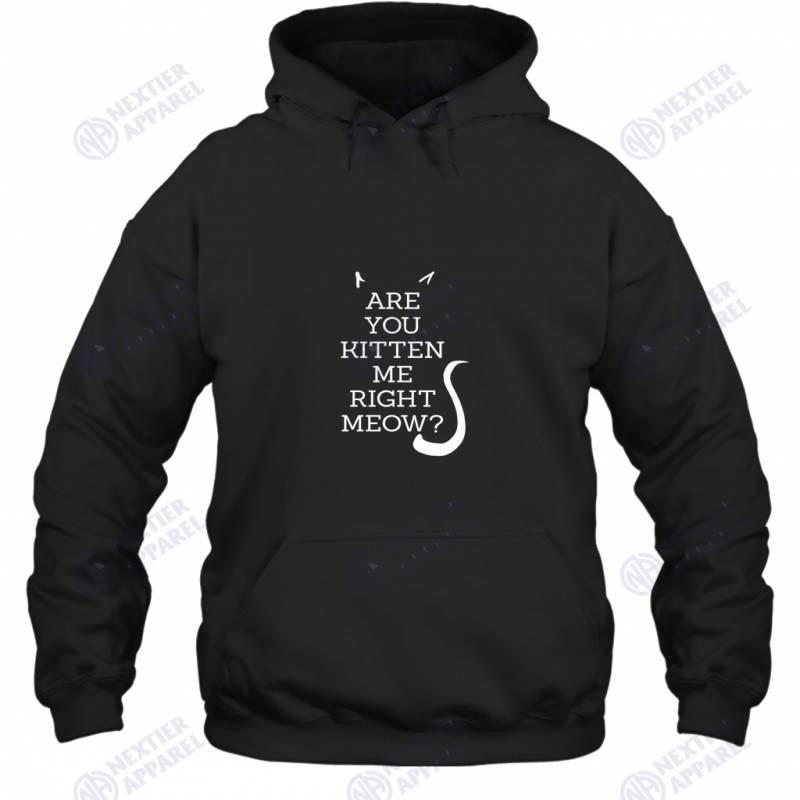 Kitten me Right Meow  Cat Gifts  Funny Cat Mom Hoodie