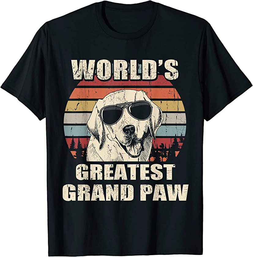 World’s Greatest Grand Paw Labrador vintage retro T-Shirt