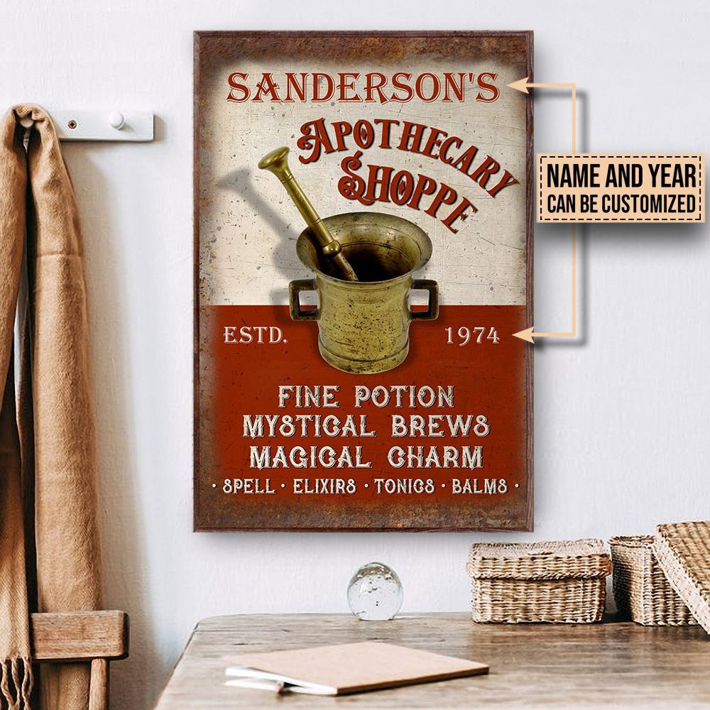 Aeticon Gifts Personalized Apothecary Mystical Crews Canvas Mom Dad Gift Home Decor