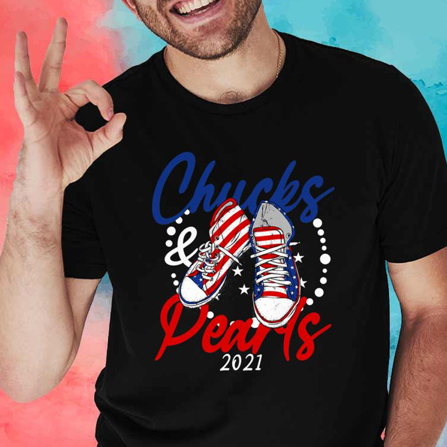 Chucks And Pearls 2021 Funny T-Shirt New Rv2