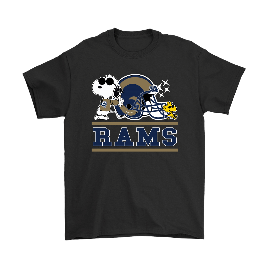 Check out this awesome The Los Angeles Rams Joe Cool And Woodstock Snoopy Mashup Shirts