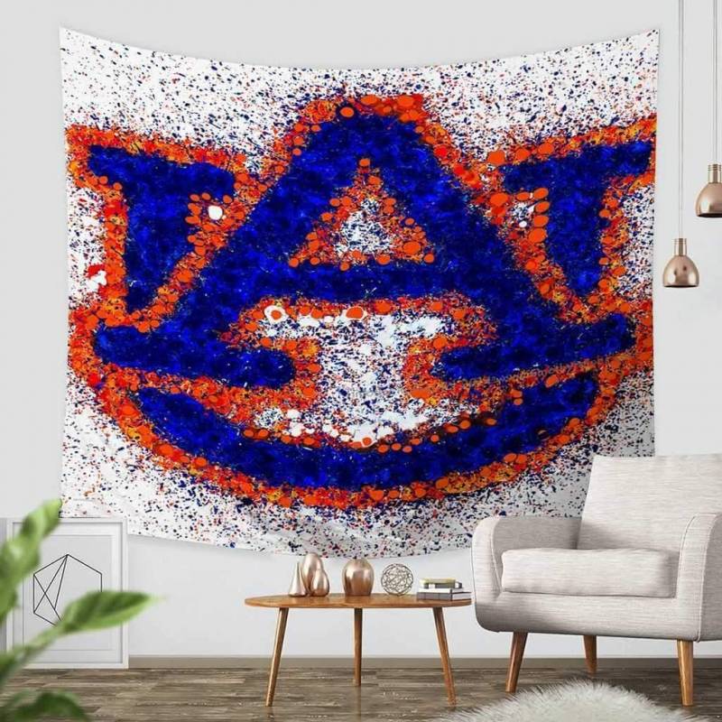 3D Custom Auburn Tigers Tapestry Throw Wall Hanging Bedspread