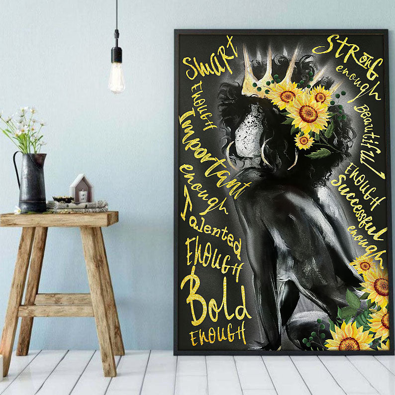 Black African Custom Canvas Abstract Afro Art Print Poster Art Print Black Woman African Man Pretty Wall Art For Living Room
