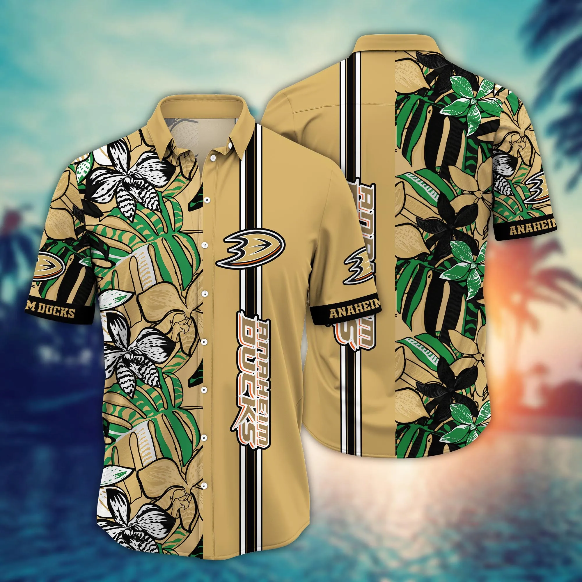 Anaheim Ducks Nhl Hawaiian Shirt Sunburn Aloha Shirt