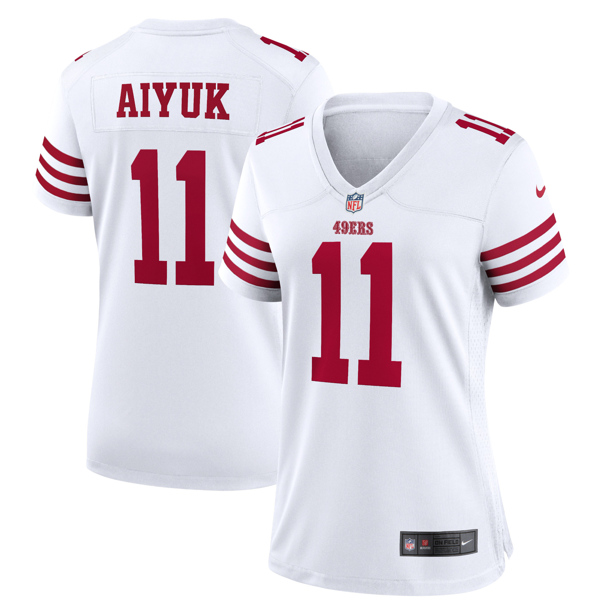 Women’s San Francisco 49ers Brandon Aiyuk White Player Jersey